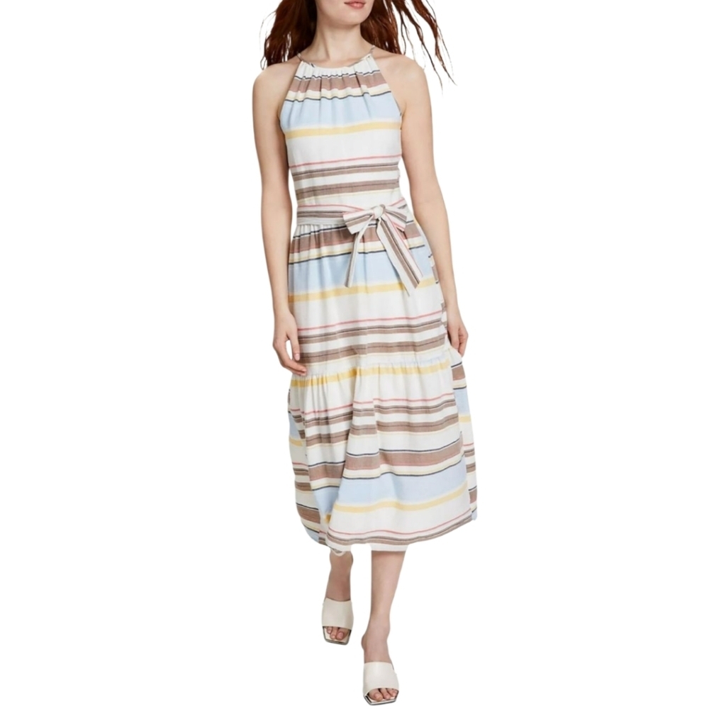 DKNY Striped Sleeveless Cotton Sundress Size 4